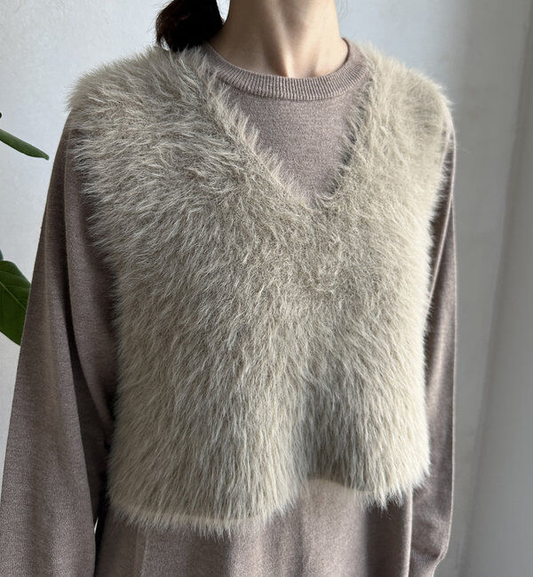  「【WEB限定】シャギーニットベスト＋ワンピースセット」|スーツ|