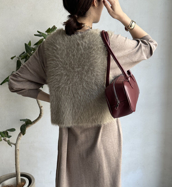  「【WEB限定】シャギーニットベスト＋ワンピースセット」|スーツ|