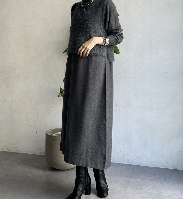  「【WEB限定】シャギーニットベスト＋ワンピースセット」|スーツ|