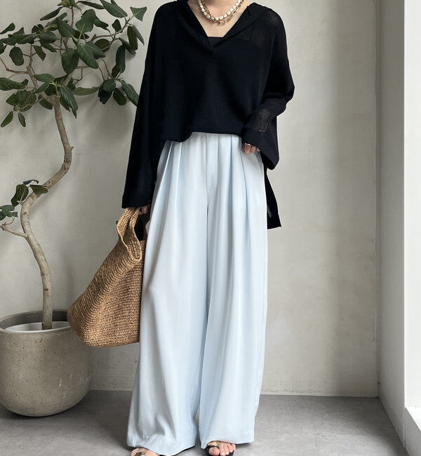  「リネン混フーディー」|ニット・セーター|