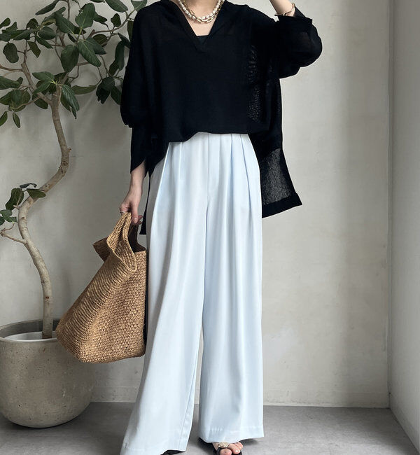  「リネン混フーディー」|ニット・セーター|