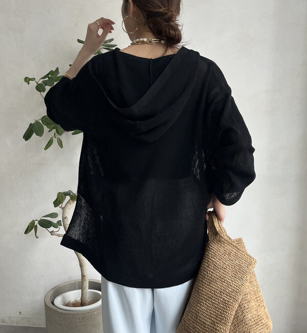  「リネン混フーディー」|ニット・セーター|