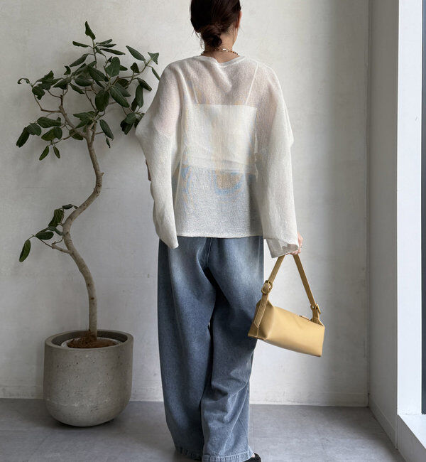  「ストローヤーンポンチョニット」|ニット・セーター|