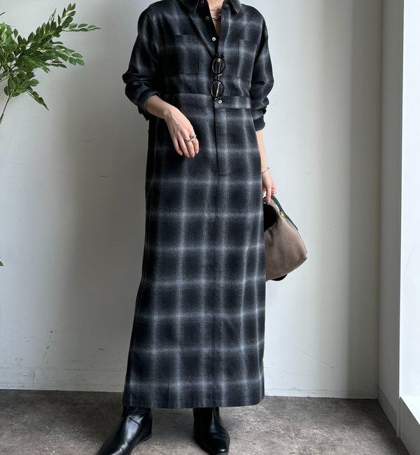 「オンブレチェックワンピース」|ワンピース|