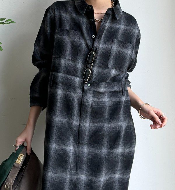  「オンブレチェックワンピース」|ワンピース|