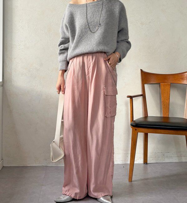  「ファーウールボートネックプルオーバー」|ニット・セーター|