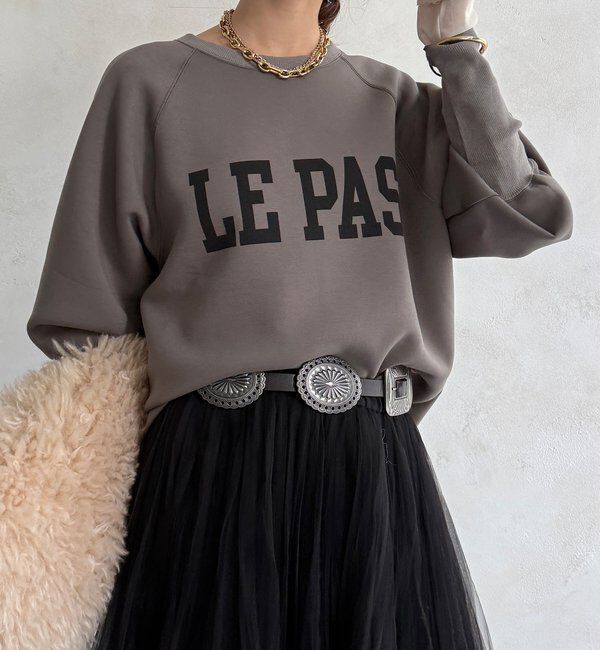  「【WEB限定】袖リブダンボールロゴトップス」|Tシャツ・カットソー|