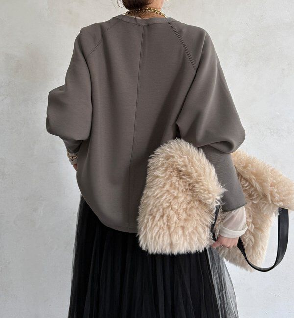  「【WEB限定】袖リブダンボールロゴトップス」|Tシャツ・カットソー|