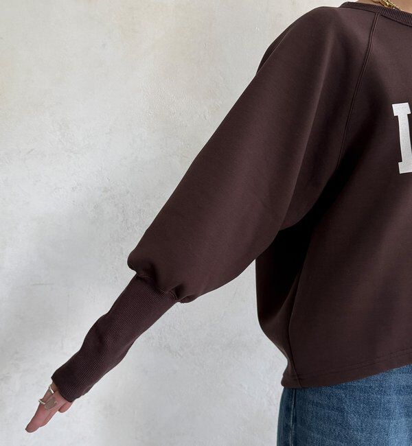  「【WEB限定】袖リブダンボールロゴトップス」|Tシャツ・カットソー|