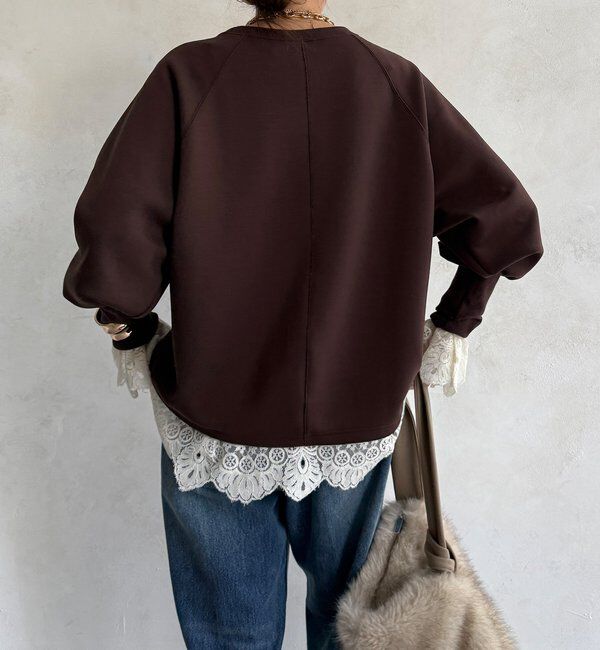  「【WEB限定】袖リブダンボールロゴトップス」|Tシャツ・カットソー|