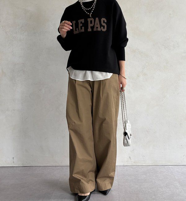  「【WEB限定】袖リブダンボールロゴトップス」|Tシャツ・カットソー|