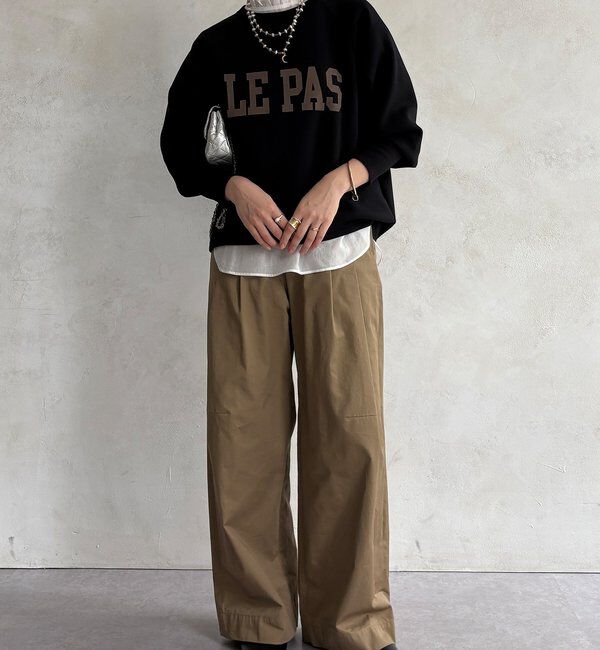  「【WEB限定】袖リブダンボールロゴトップス」|Tシャツ・カットソー|