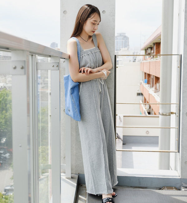  「【2サイズ展開/肩紐調節可/2WAY】スウェットベアサロペット」|オールインワン|