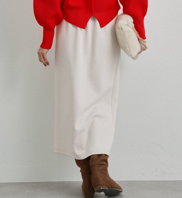  「《累計販売１万枚突破！・全骨格着やせ》スリットダンボールナロースカート」|スカート|