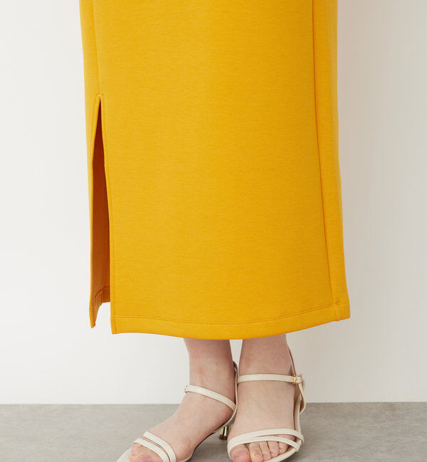  「《累計販売１万枚突破！・全骨格着やせ》スリットダンボールナロースカート」|スカート|