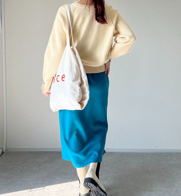  「《累計販売１万枚突破！・全骨格着やせ》スリットダンボールナロースカート」|スカート|