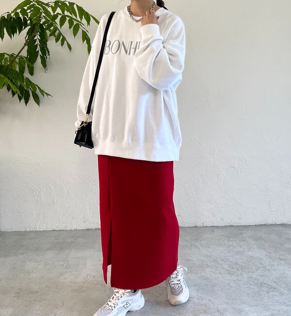  「《累計販売１万枚突破！・全骨格着やせ》スリットダンボールナロースカート」|スカート|