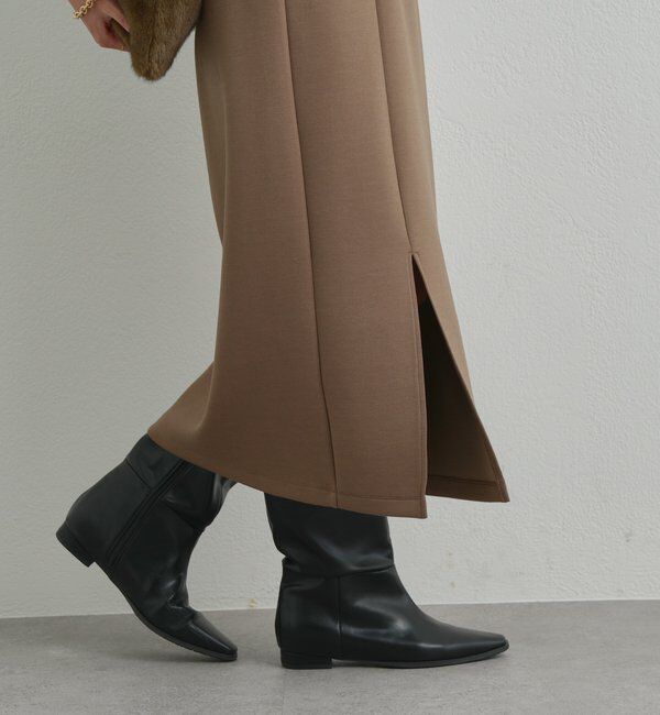  「《累計販売１万枚突破！・全骨格着やせ》スリットダンボールナロースカート」|スカート|