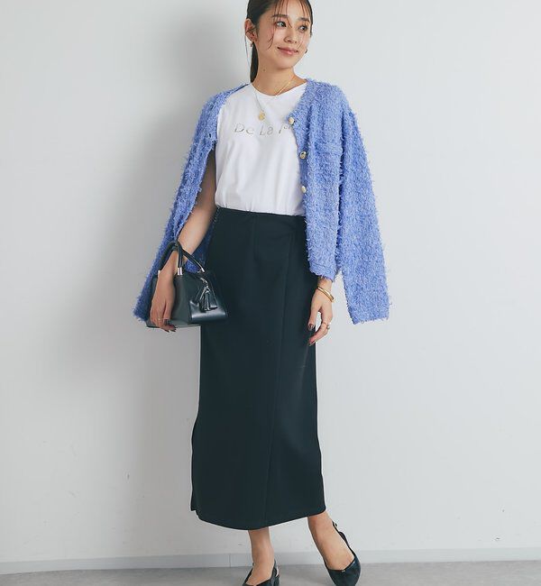  「《累計販売１万枚突破！・全骨格着やせ》スリットダンボールナロースカート」|スカート|