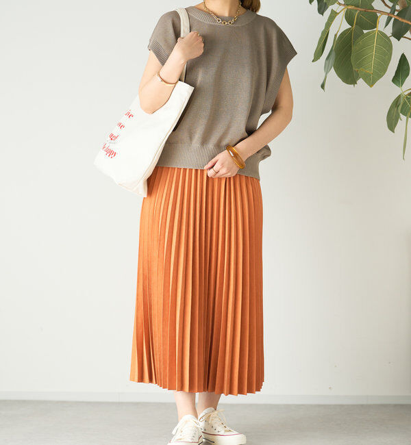  「《ウエストゴムで楽ちん仕様》アコーディオンプリーツスカート」|スカート|