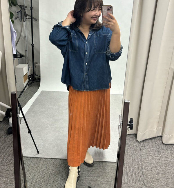  「《ウエストゴムで楽ちん仕様》アコーディオンプリーツスカート」|スカート|