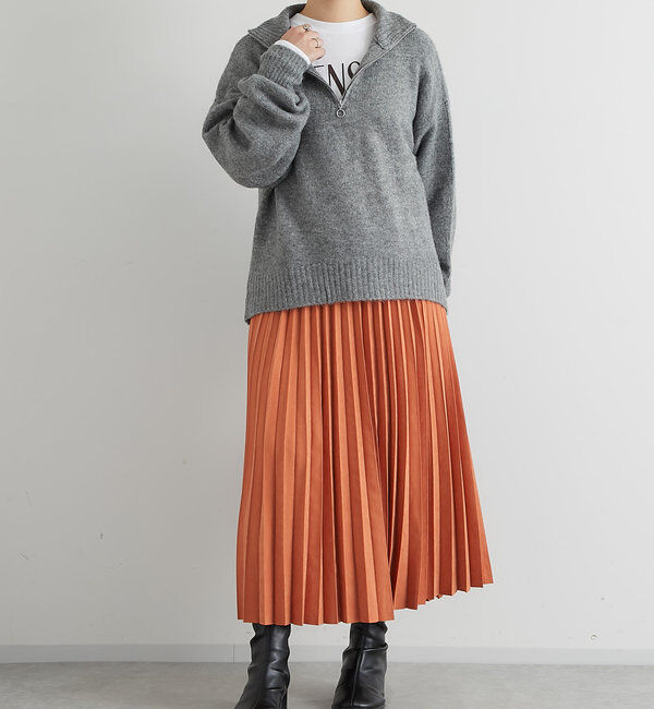  「《ウエストゴムで楽ちん仕様》アコーディオンプリーツスカート」|スカート|