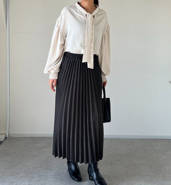  「《ウエストゴムで楽ちん仕様》アコーディオンプリーツスカート」|スカート|