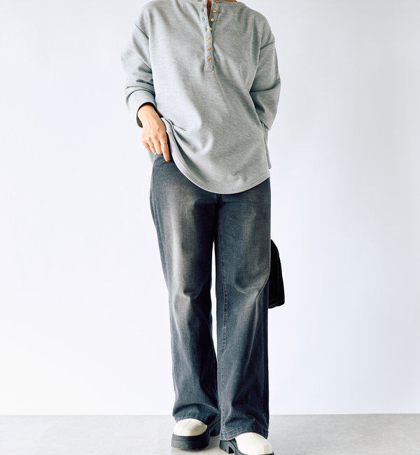  「《着回しに使いやすい》ワッフル２WAYプルオーバー」|Tシャツ・カットソー|