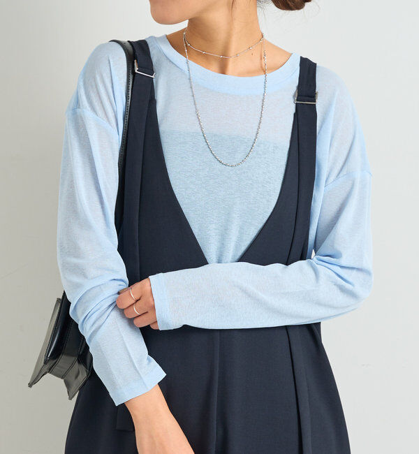  「スラブシアーロンT」|Tシャツ・カットソー|サックスブルー