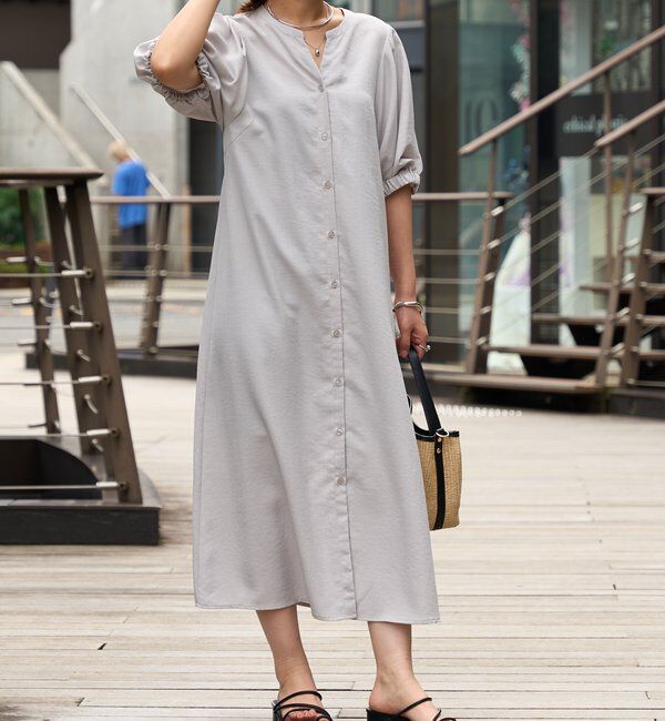  「《大人可愛いムードに》タンブラーブッチャーワンピース」|その他|