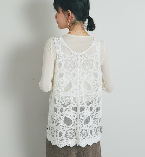  「《大人フェミニン》刺繍ラッセルレースジレ」|その他|