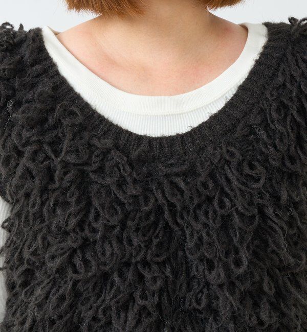  「《パッと目を惹く華やかコーデに》フリルニットベスト」|ニット・セーター|
