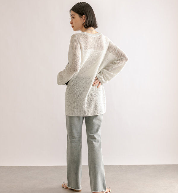  「【MONN.:. (モン)】フレアデニム」|デニム|