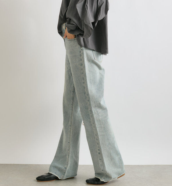  「【MONN.:. (モン)】フレアデニム」|デニム|