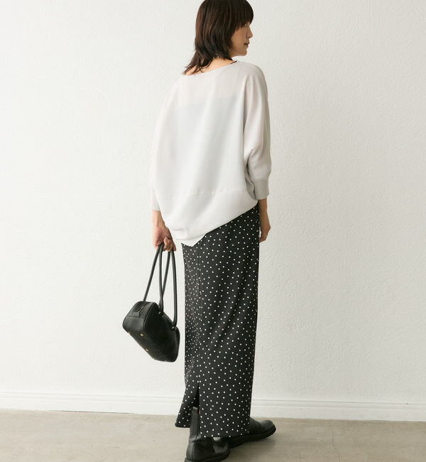  「【ストレッチ◎】ドットIラインタイトスカート」|スカート|