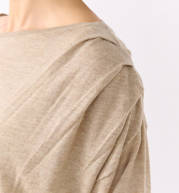  「【すっきりきれい見え】アシンメトリードレープニット」|ニット・セーター|