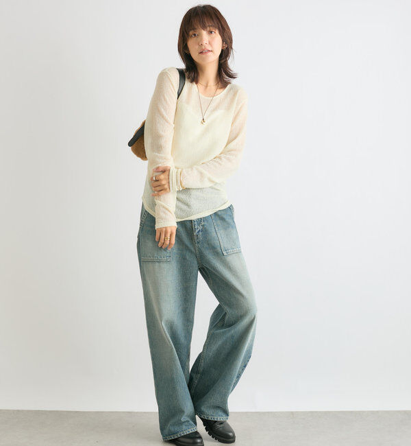  「【MYSELFbyRD（マイセルフバイリヴドロワ）】lacy LongTee」|Tシャツ・カットソー|