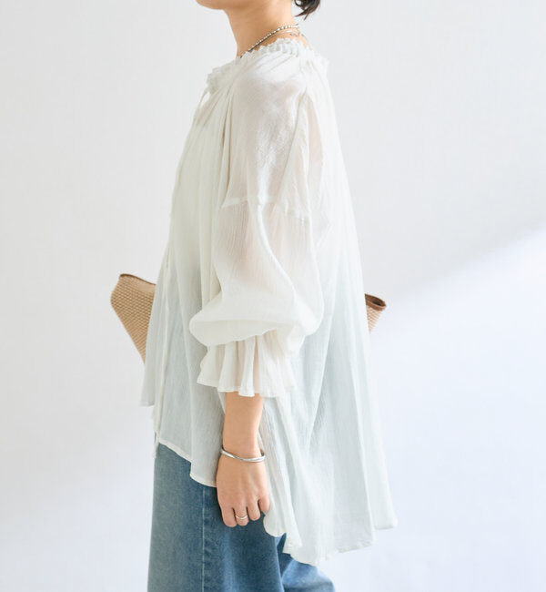  「【着映え◎】楊柳ギャザーブラウス」|シャツ・ブラウス|