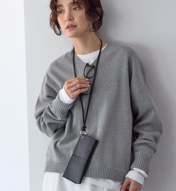  「予約【A・MONN.:.(アモン)】Vネックニットプルオーバー」|ニット・セーター|