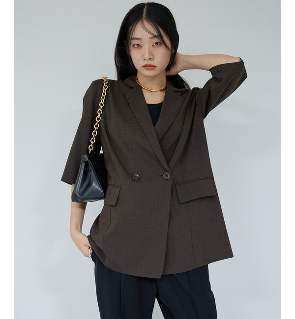  「【人気アイテムが今年も登場！】ハーフスリーブジャケット」|テーラードジャケット|