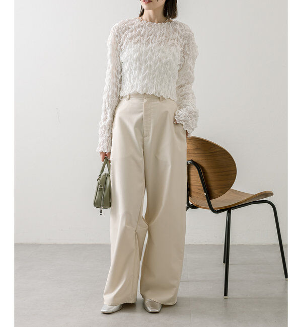  「【３サイズ/6色展開】カーブスラックス」|チノ|