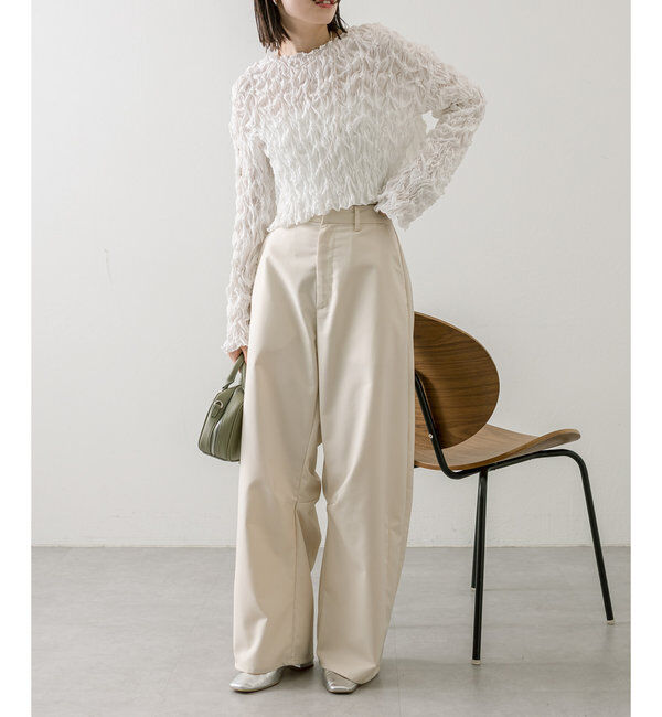  「【３サイズ/6色展開】カーブスラックス」|チノ|