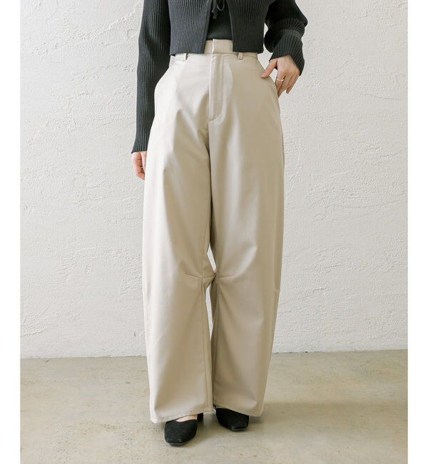  「【３サイズ/6色展開】カーブスラックス」|チノ|