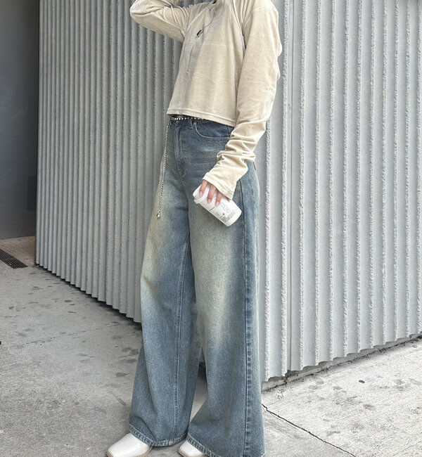  「[mline]ベロアレイヤードセット」|Tシャツ・カットソー|