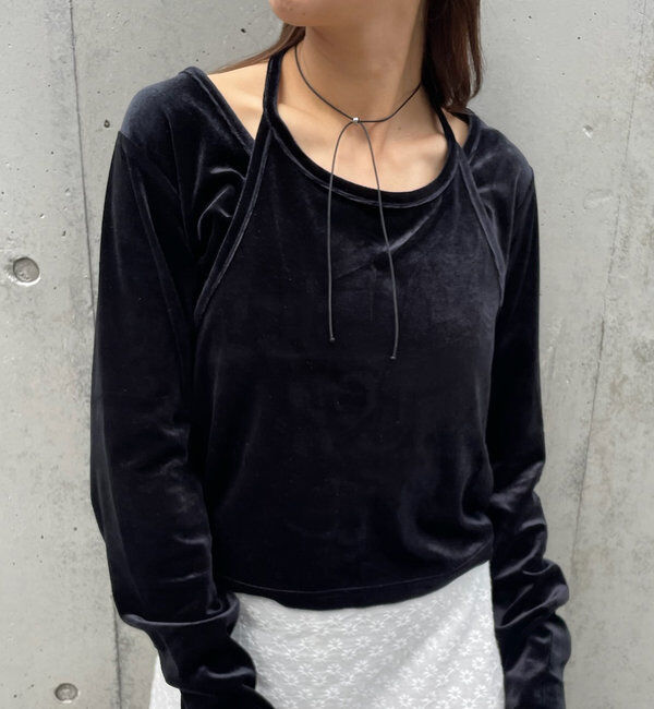  「[mline]ベロアレイヤードセット」|Tシャツ・カットソー|