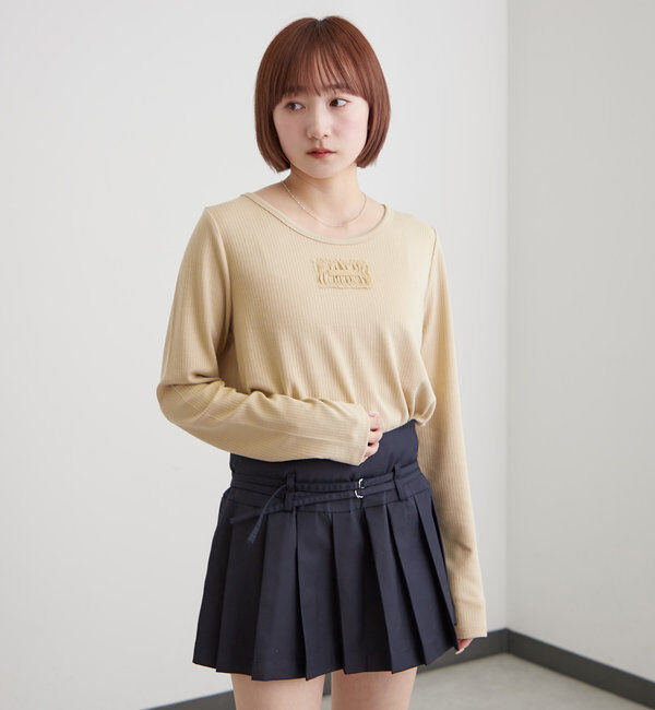  「[mline]ロゴポイントリブＴ」|Tシャツ・カットソー|