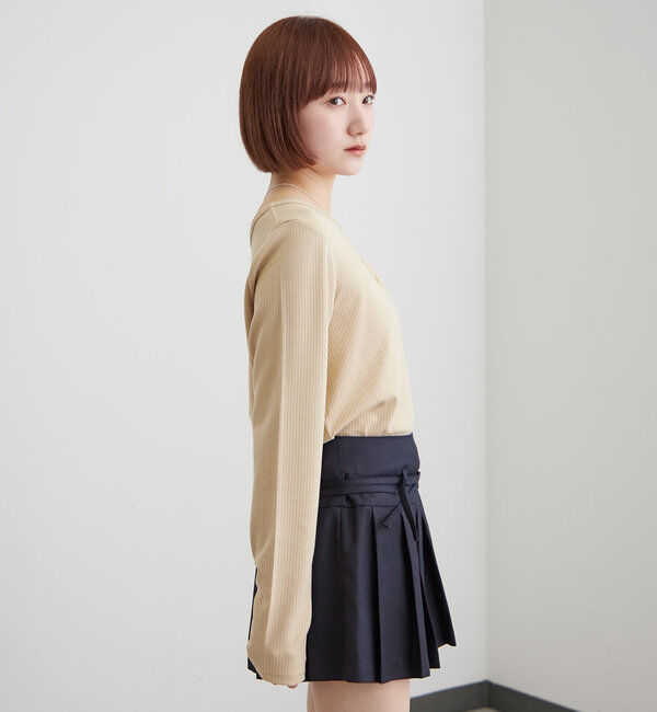  「[mline]ロゴポイントリブＴ」|Tシャツ・カットソー|