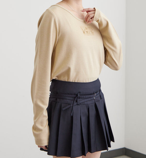  「[mline]ロゴポイントリブＴ」|Tシャツ・カットソー|