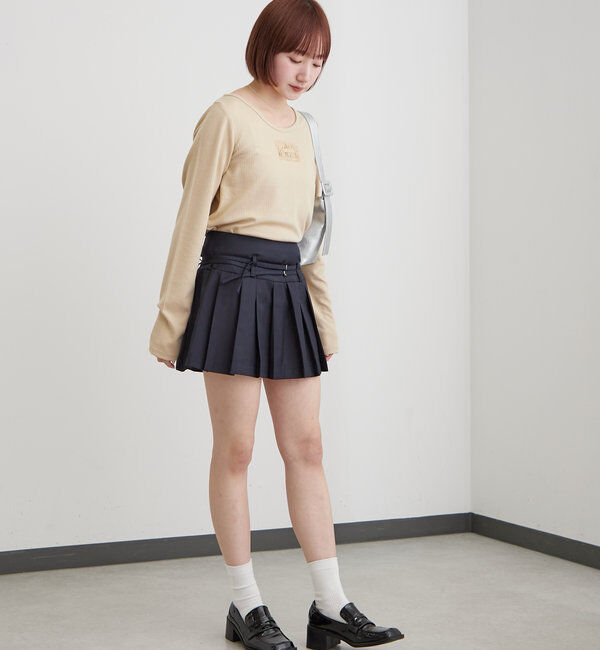  「[mline]ロゴポイントリブＴ」|Tシャツ・カットソー|