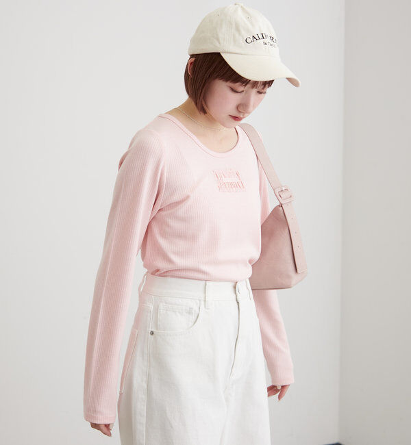  「[mline]ロゴポイントリブＴ」|Tシャツ・カットソー|